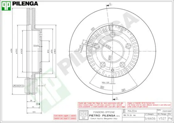 Handler.Part Brake disc PILENGA V527 1