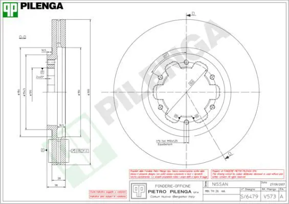 Handler.Part Brake disc PILENGA V573 1