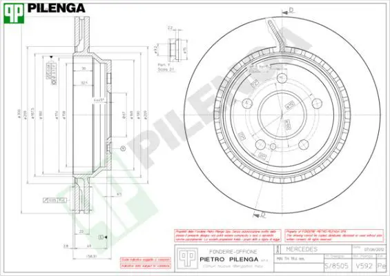 Handler.Part Brake disc PILENGA V592 1