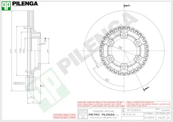 Handler.Part Brake disc PILENGA V625 1