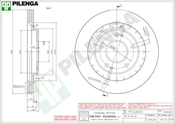 Handler.Part Brake disc PILENGA V633 1