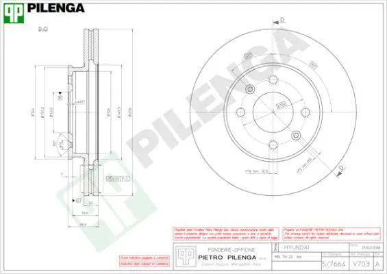 Handler.Part Brake disc PILENGA V703 1