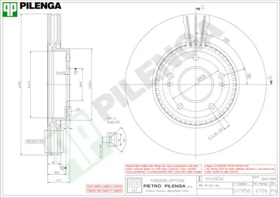 Handler.Part Brake disc PILENGA V706 1