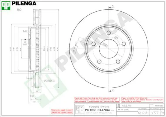 Handler.Part Brake disc PILENGA V777 1