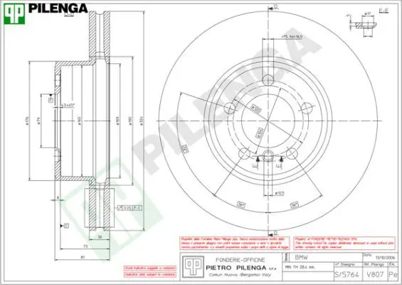 Handler.Part Brake disc PILENGA V807 1