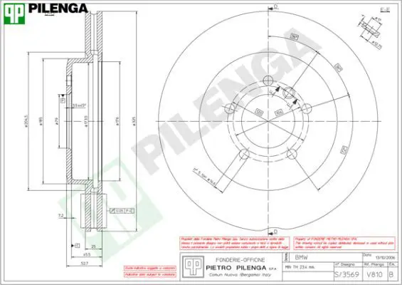 Handler.Part Brake disc PILENGA V810 1