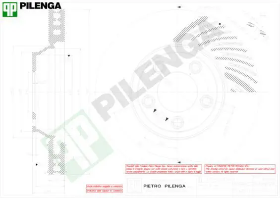 Handler.Part Brake disc PILENGA V857L 1