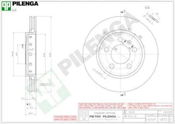 Handler.Part Brake disc PILENGA V872 1