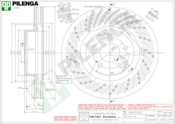 Handler.Part Brake disc PILENGA V924 1