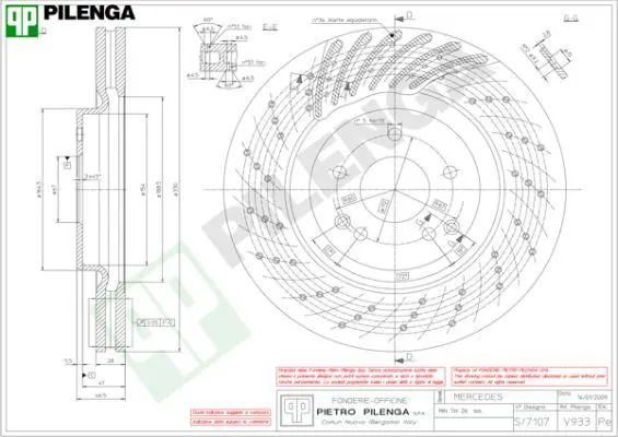 Handler.Part Brake disc PILENGA V933 1