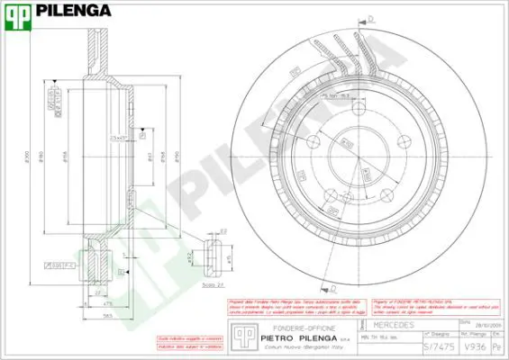 Handler.Part Brake disc PILENGA V936 1