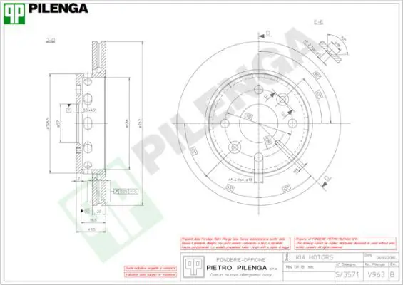 Handler.Part Brake disc PILENGA V963 1