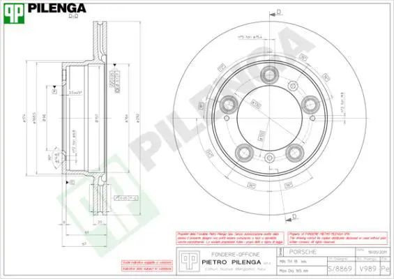 Handler.Part Brake disc PILENGA V989 1