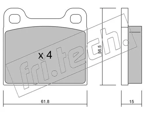 Handler.Part Brake pad set, disc brake fri.tech. 0030 1