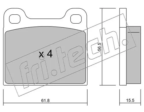 Handler.Part Brake pad set, disc brake fri.tech. 0034 1