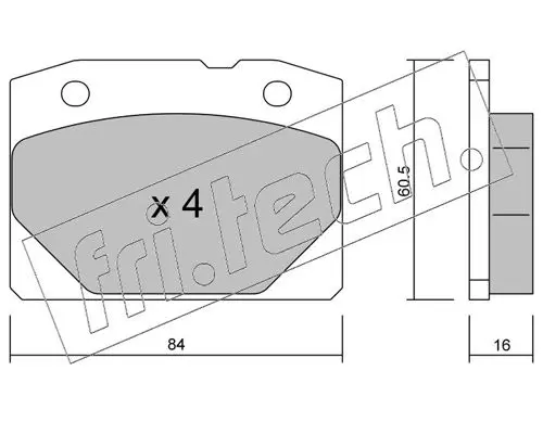 Handler.Part Brake pad set, disc brake fri.tech. 0080 1