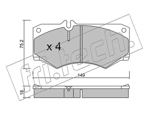 Handler.Part Brake pad set, disc brake fri.tech. 0160 1