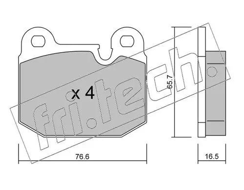 Handler.Part Brake pad set, disc brake fri.tech. 0290 1