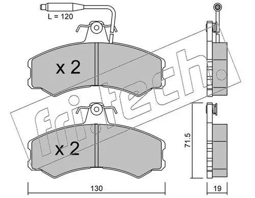 Handler.Part Brake pad set, disc brake fri.tech. 0330 1