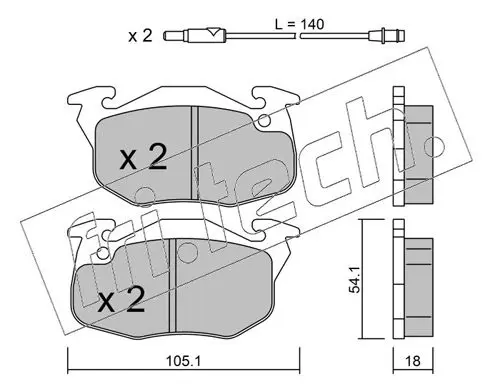 Handler.Part Brake pad set, disc brake fri.tech. 0392 1