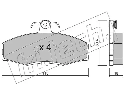 Handler.Part Brake pad set, disc brake fri.tech. 0410 1