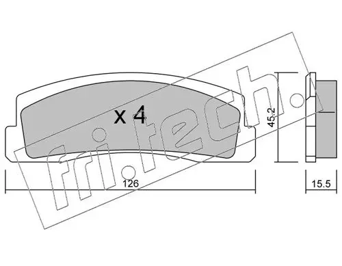 Handler.Part Brake pad set, disc brake fri.tech. 0480 1