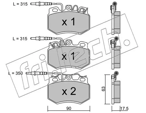 Handler.Part Brake pad set, disc brake fri.tech. 0512 1