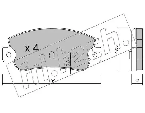 Handler.Part Brake pad set, disc brake fri.tech. 0650 1