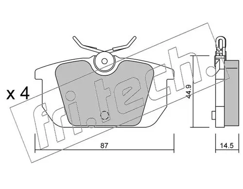 Handler.Part Brake pad set, disc brake fri.tech. 0660 1