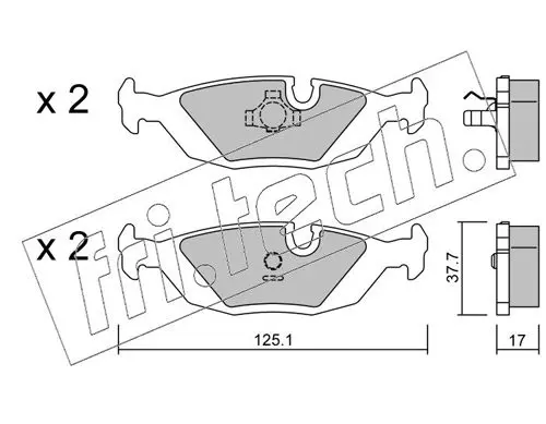 Handler.Part Brake pad set, disc brake fri.tech. 0721 1