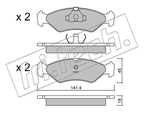 Handler.Part Brake pad set, disc brake fri.tech. 0750 1