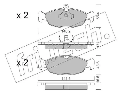 Handler.Part Brake pad set, disc brake fri.tech. 0790 1