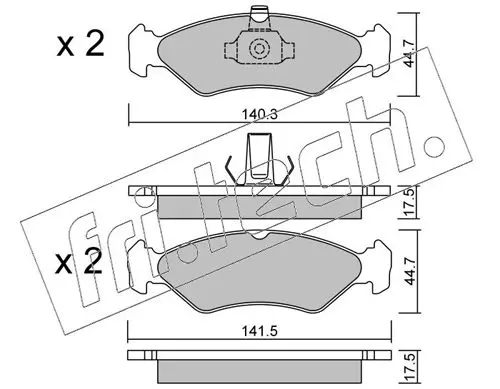 Handler.Part Brake pad set, disc brake fri.tech. 0900 1