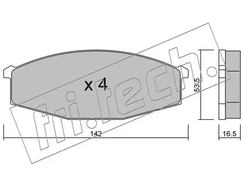 Handler.Part Brake pad set, disc brake fri.tech. 1120 1