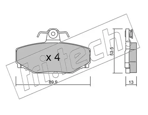 Handler.Part Brake pad set, disc brake fri.tech. 1330 1