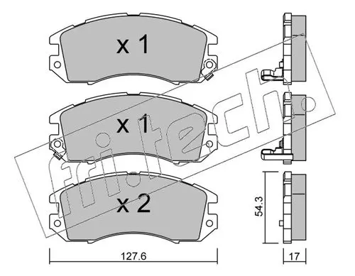 Handler.Part Accessory kit, brake shoes fri.tech. 1370 1