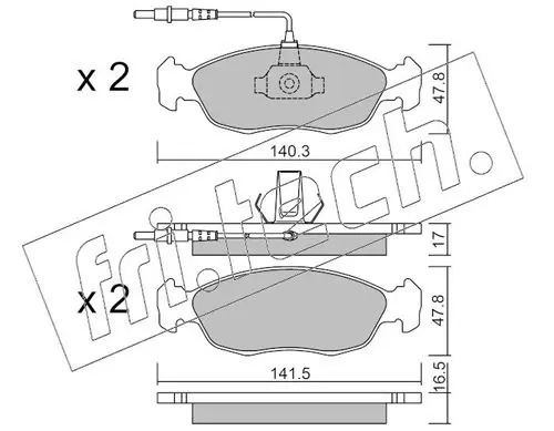 Handler.Part Brake pad set, disc brake fri.tech. 1590 1