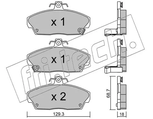 Handler.Part Brake pad set, disc brake fri.tech. 1770 1