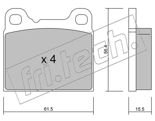 Handler.Part Brake pad set, disc brake fri.tech. 2090 1