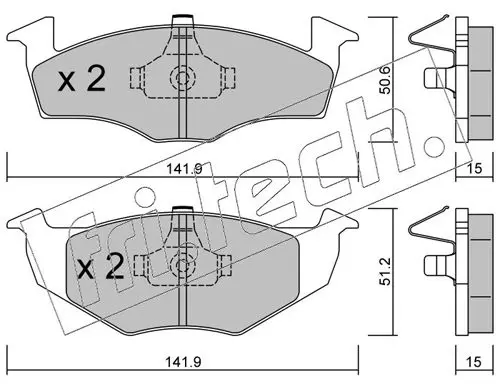 Handler.Part Brake pad set, disc brake fri.tech. 2152 1