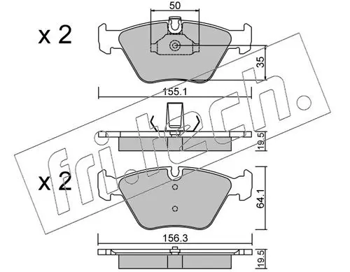 Handler.Part Brake pad set, disc brake fri.tech. 2160 1