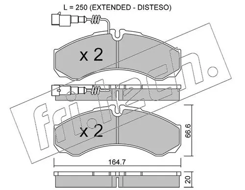 Handler.Part Brake pad set, disc brake fri.tech. 2219 1