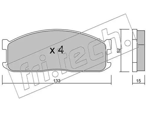 Handler.Part Brake pad set, disc brake fri.tech. 2410 1