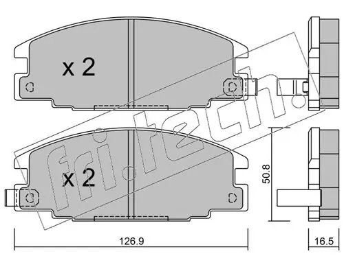 Handler.Part Brake pad set, disc brake fri.tech. 2530 1