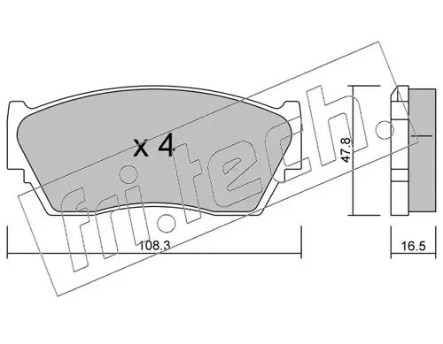 Handler.Part Brake pad set, disc brake fri.tech. 2550 1