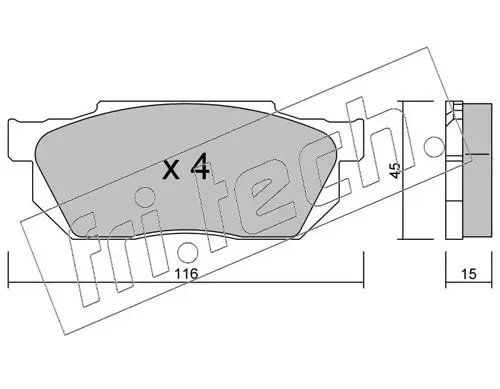 Handler.Part Brake pad set, disc brake fri.tech. 2560 1