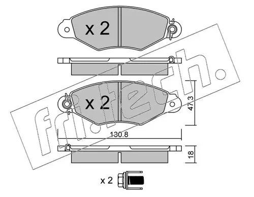 Handler.Part Brake pad set, disc brake fri.tech. 2620 1