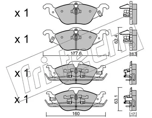 Handler.Part Brake pad set, disc brake fri.tech. 2660 1