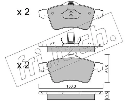 Handler.Part Brake pad set, disc brake fri.tech. 2720 1