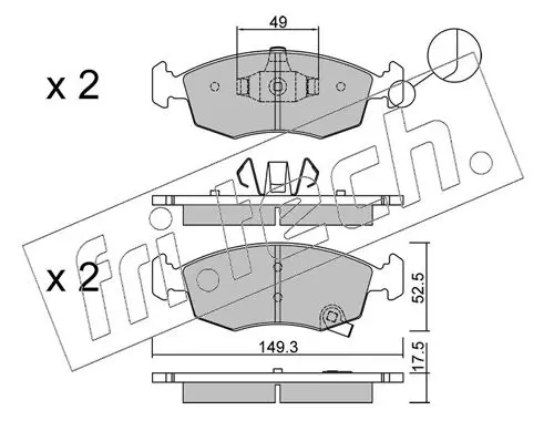 Handler.Part Brake pad set, disc brake fri.tech. 2835 1